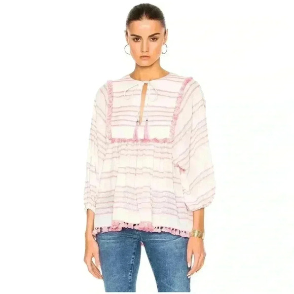 Zimmerman top Womens 1 Small Pink V-Neck 3/4 Sleeve - Picture 3 of 14